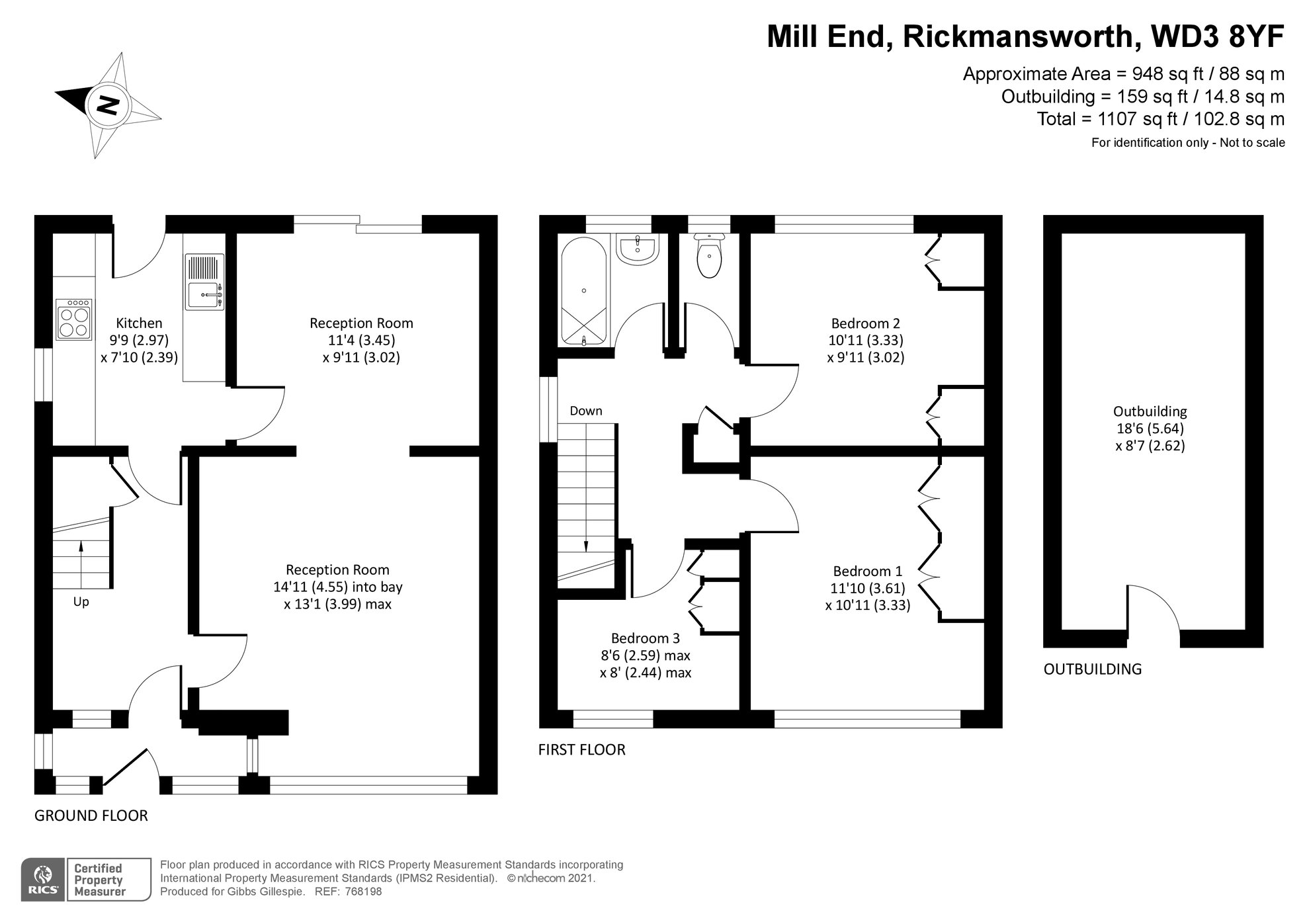 3 bedroom House for sale in Long Lane, Mill End, Rickmansworth, WD3