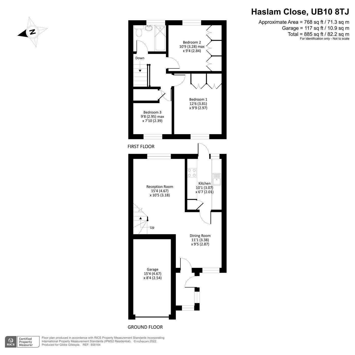 3 bedroom House for sale in Haslam Close, Ickenham, Uxbridge, Middlesex