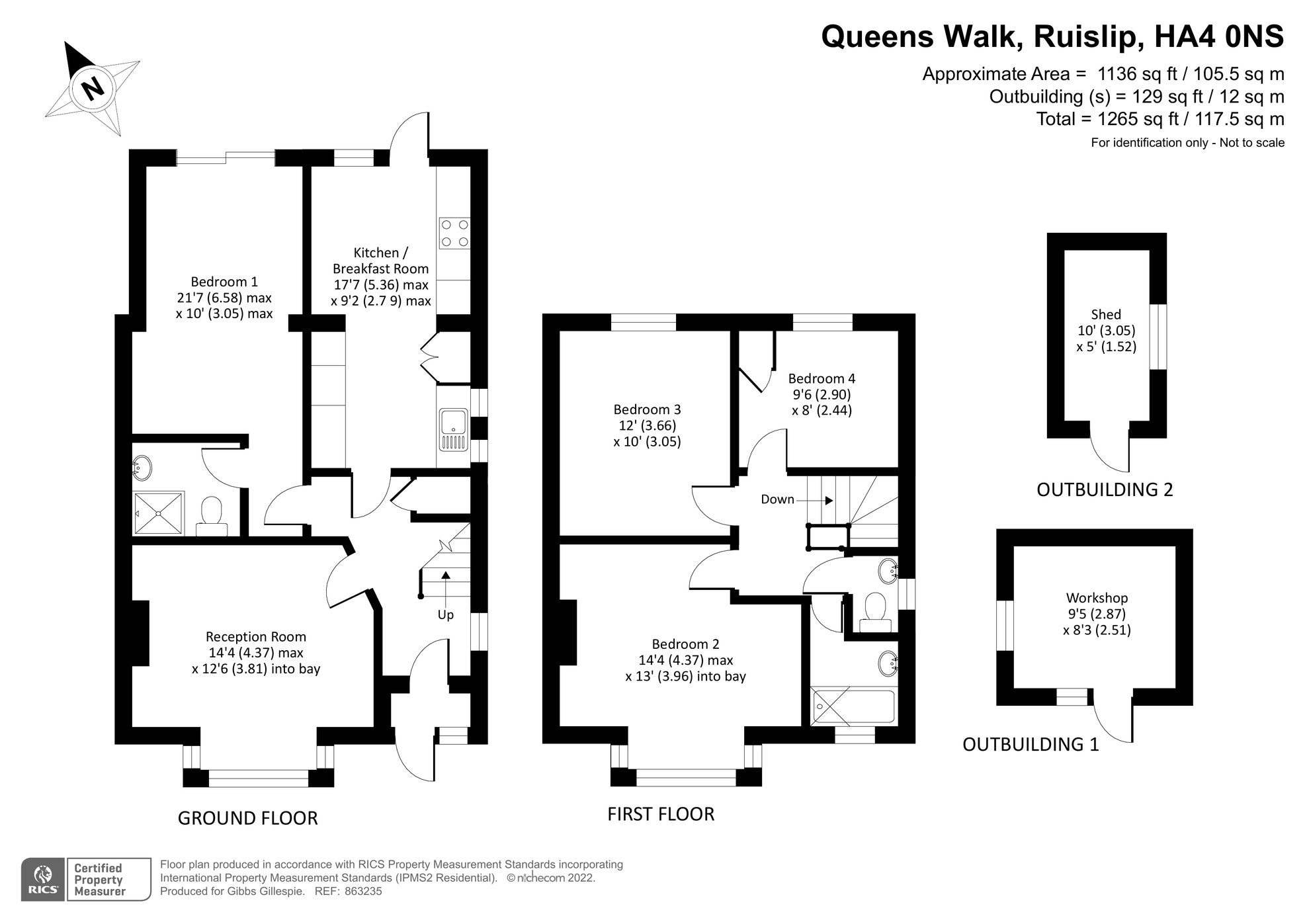 4 bedroom House for sale in Queens Walk, Ruislip, Middlesex, HA4 Gibbs Gillespie