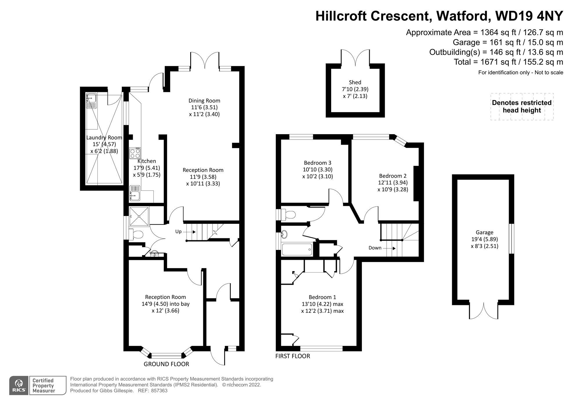 3 bedroom House for sale in Hillcroft Crescent, Watford, WD19 Gibbs