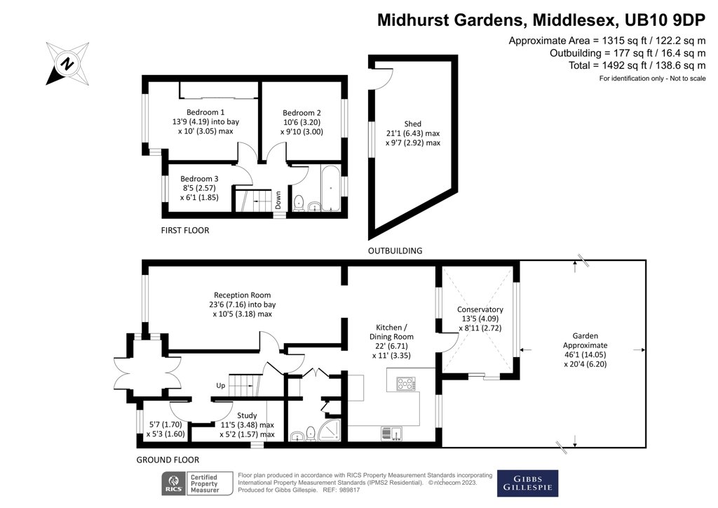 3 bedroom House for sale in Midhurst Gardens, Hillingdon, Middlesex