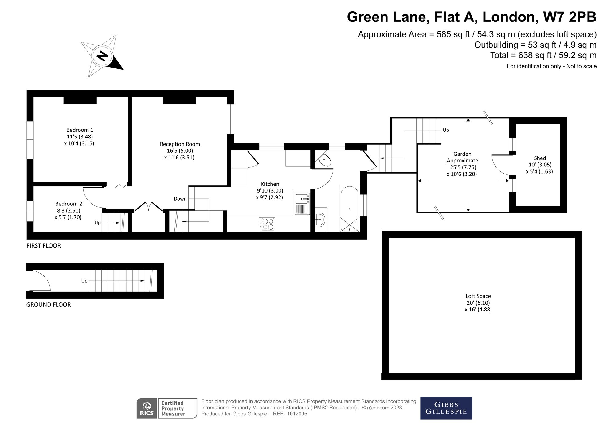 2 bedroom for sale in Green Lane, Hanwell, London, W7