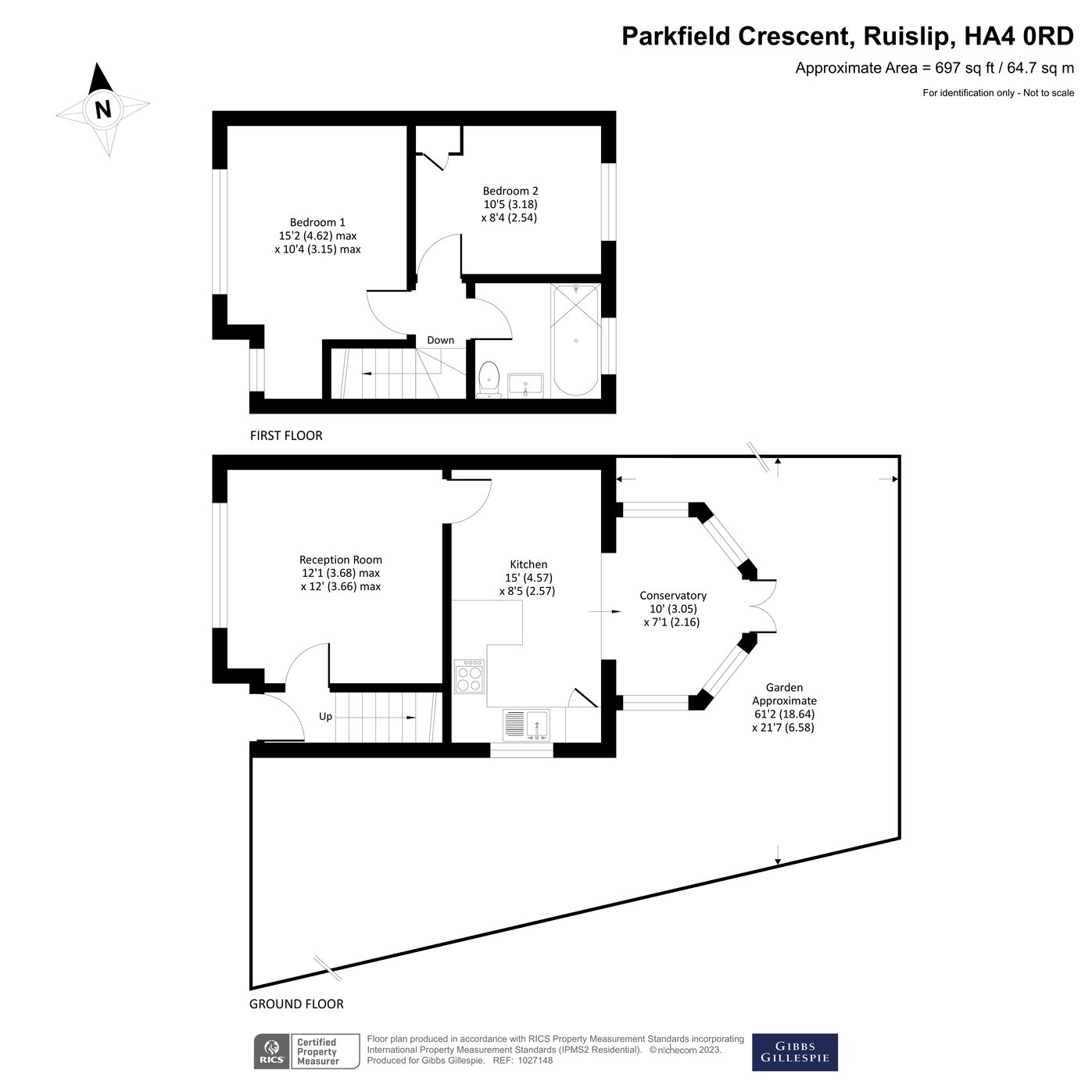 2 bedroom House for sale in Parkfield Crescent, Ruislip, Middlesex, HA4