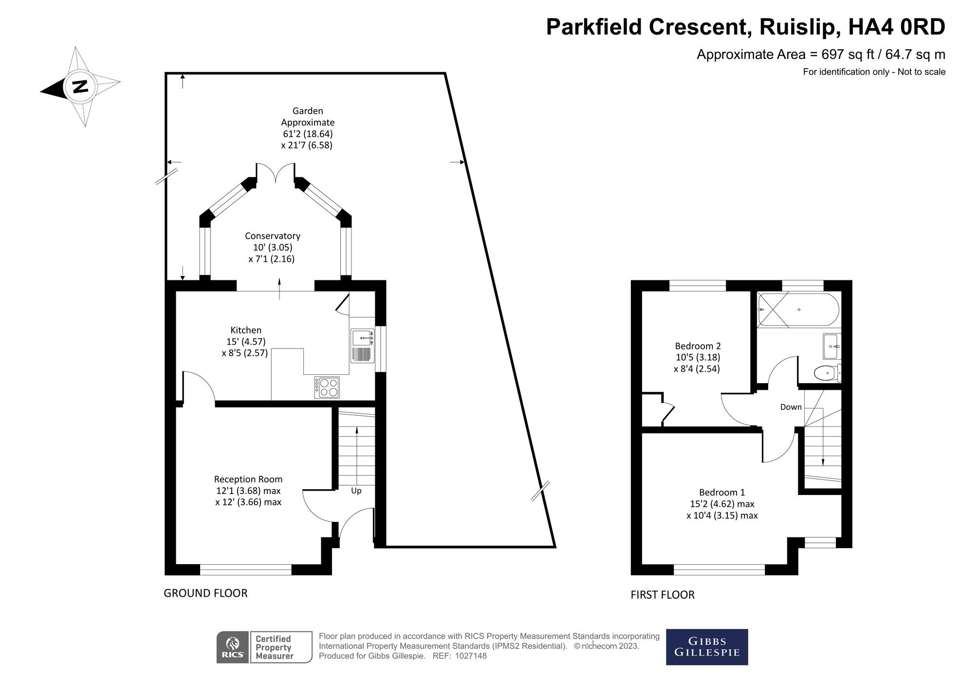 2 bedroom House for sale in Parkfield Crescent, Ruislip, Middlesex, HA4