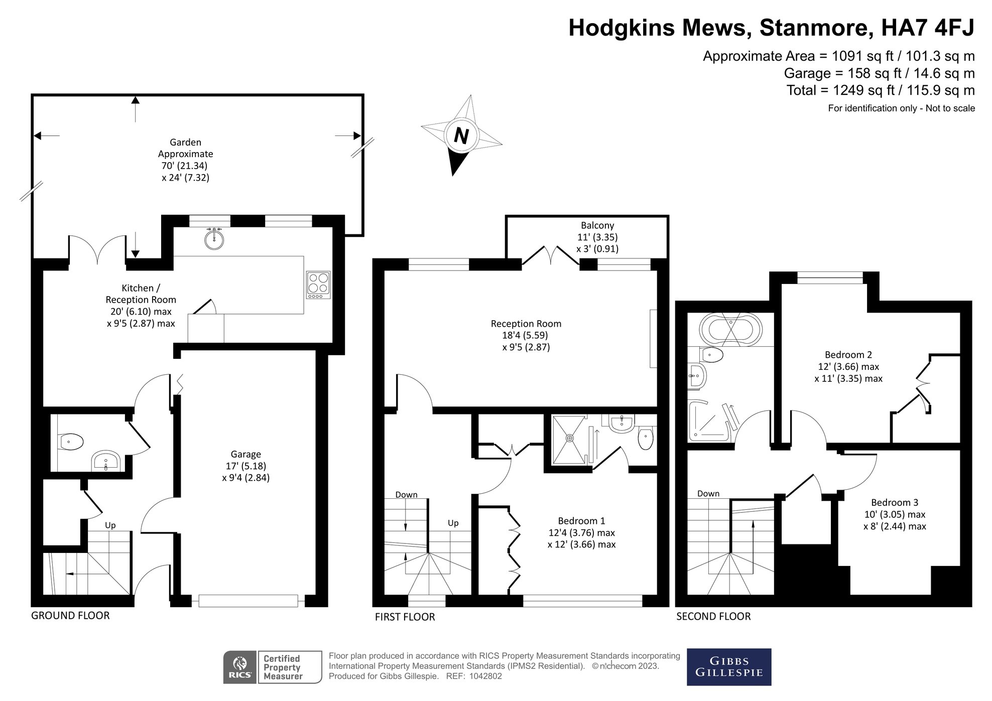 3 bedroom House for sale in Hodgkins Mews, Stanmore, London, HA7 Gibbs Gillespie