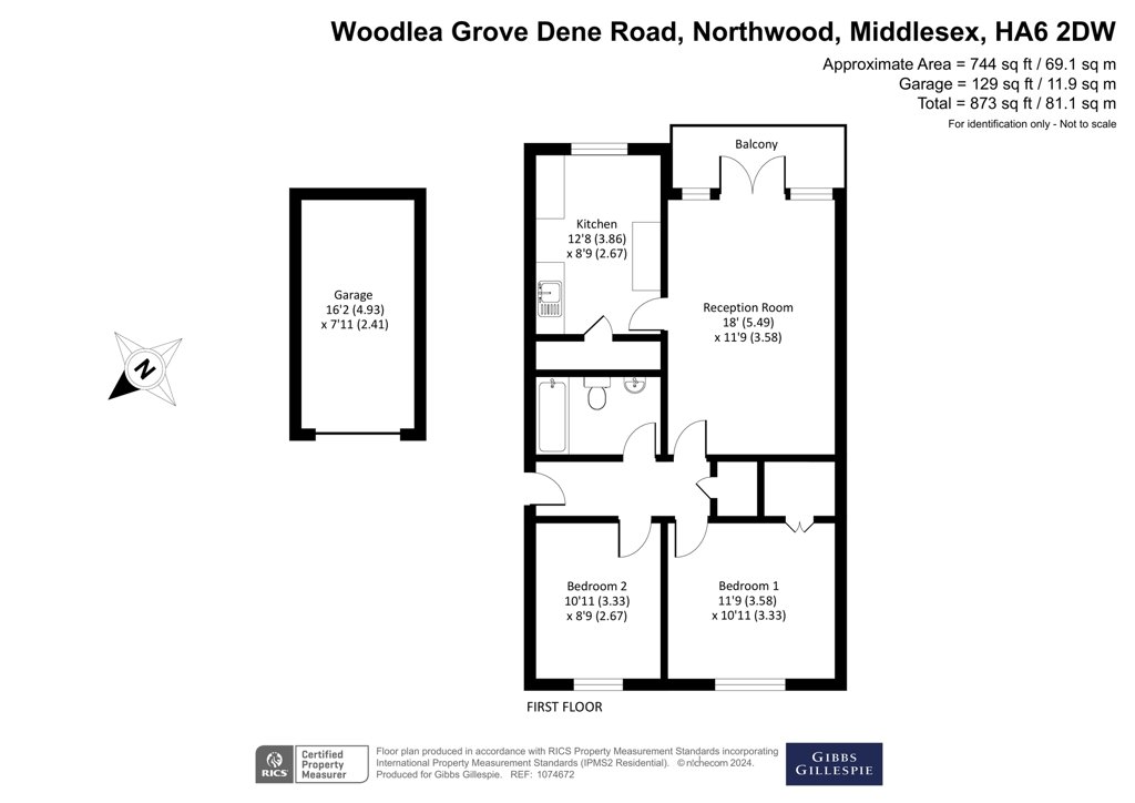 2 bedroom Flat/Apartment for sale in Dene Road, Northwood, Middlesex