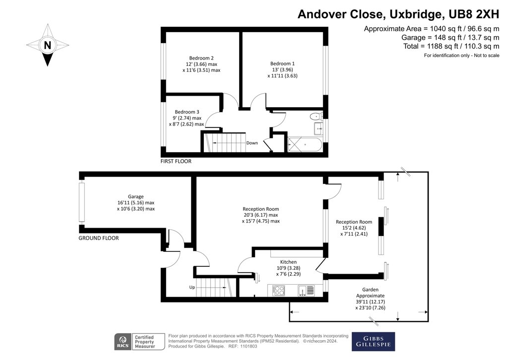 3 bedroom House for sale in Andover Close, Uxbridge, UB8 Gibbs Gillespie