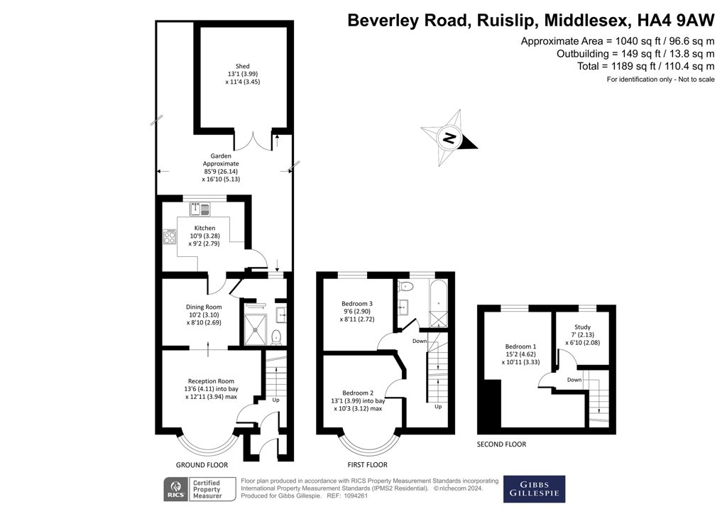 3 bedroom House for sale in Beverley Road, Ruislip, Middlesex, HA4