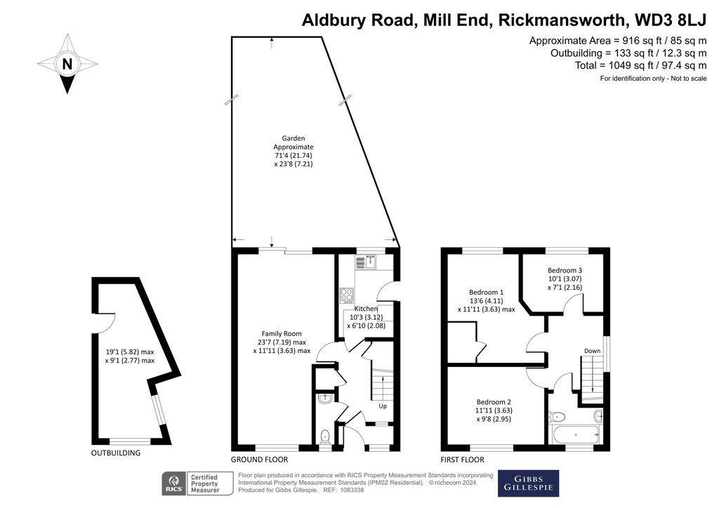 3 bedroom House for sale in Aldbury Road, Mill End, Rickmansworth